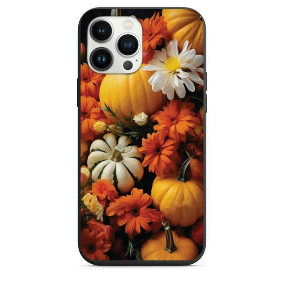 Fall Pumpkin And Flower Design Phone Case for iPhone 7 8 X XS XR SE 11 12 13 14 Pro Max Mini Note 10 20 s10 s10s s20 s21 20 Plus Ultra