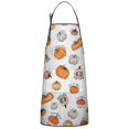 thumbnail image 1 of Fall Pumpkin Apron-Garden Aprons for Women with Pockets-Cotton Linen Waterproof Kitchen Cooking Gardening Aprons Adjustable for Kitchen,Cooking,BBQ and Salon 33"x27", 1 of 7