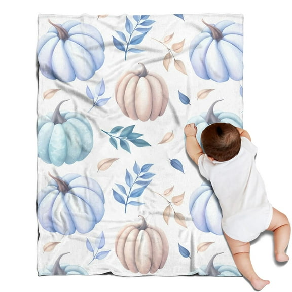 Fall Pumpkin Blanket,Comfortable Soft Flannel Throw Blanket,All Season,Warm Lightweight Blankets for Sofa Bed Couch Living Room Chair,30"x40"