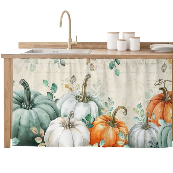 Fall Pumpkin Cabinet Curtains 28
