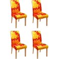 thumbnail image 1 of Fall Pumpkin Chair Covers for Dining Room Set of 6 Autumn Stretch Dining Chair Slipcovers 6 Pieces Seasonal Washable Removable Seat Protector 6 Pack Thanksgiving Decor for Home and Party, 1 of 6