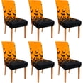 thumbnail image 1 of Fall Pumpkin Chair Covers for Dining Room Set of 6 Autumn Stretch Dining Chair Slipcovers 6 Pieces Seasonal Washable Removable Seat Protector 6 Pack Thanksgiving Decor for Home and Party, 1 of 6