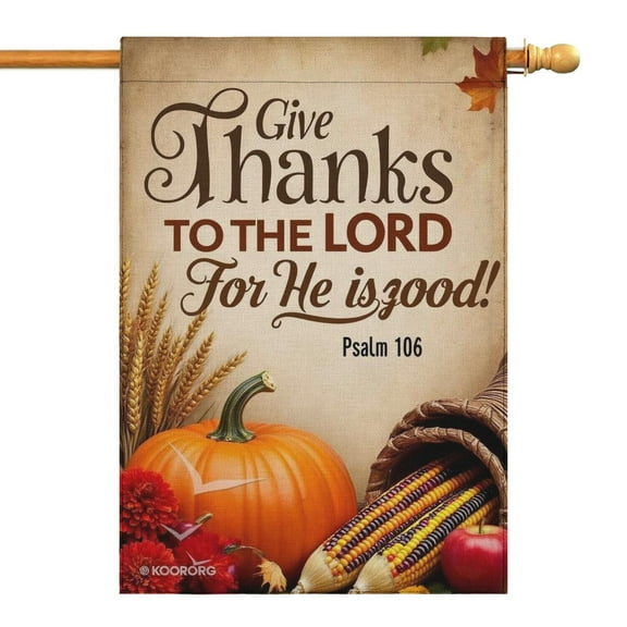 Fall Pumpkin Christianity Fall Garden Flags 28"x40" Double Side,Small Yard Flags for Outside,Outdoor Fall Decor,Autumn Funny Garden Flag Yard Decoration