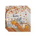 thumbnail image 1 of Fall Pumpkin Cloth Napkins Set of 4 Reusable Dinner Napkins, Orange White Thanksgiving Maple Leaf Cocktail Napkin Washable Table Napkins for Wedding/Holiday Party/Baby Shower 20"x20", 1 of 7
