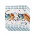 thumbnail image 1 of Fall Pumpkin Cloth Napkins Set of 4 Reusable Dinner Napkins, Thanksgiving Leaves Retro Blue Plaid Farm Cocktail Napkin Washable Table Napkins for Wedding/Holiday Party/Baby Shower 20"x20", 1 of 7