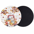 thumbnail image 1 of Fall Pumpkin Coasters Set of 2, Absorbent Coasters for Drinks, Thanksgiving Truck Leaf Gray Wood Grain Coaster for Desk Coffee Table Protection, Home Decor House Warming Gifts 4", 1 of 8