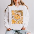 thumbnail image 1 of Fall Pumpkin Collage Glitter - Women's Lightweight Garment Dyed Sweatshirt, 1 of 11