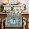 thumbnail image 1 of Fall Pumpkin Cotton Linen Table Runner, Washable Table Runners for Kitchen, Dining Room, Holiday, Home Party Table Decor, 13x48 Inches, 1 of 9