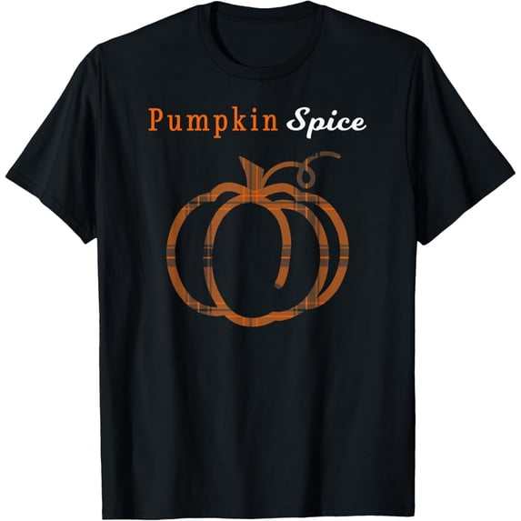 Fall Pumpkin Cute Thanksgiving Autumn Buffalo Plaid Pumpkin T-Shirt