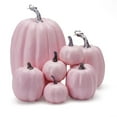 thumbnail image 1 of Fall Pumpkin Decor | 7 PCS Large Pink Fake Pumpkin Fall Decorations, Artificial Pumpkins Harvest Faux Foam Pumpkins for Fall Autumn Halloween Thanksgiving Decorations Outdoor Pumpkin Decorations, 1 of 6