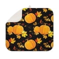 thumbnail image 1 of Fall Pumpkin Dish Drying Mat for Kitchen Autumn Maple Leaves Thanksgiving Day Microfiber Drying Mats Absorbent Reversible Dish Pad Medium Dish Draining Mat 16x18 inch, 1 of 7