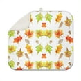 thumbnail image 1 of Fall Pumpkin Dish Drying Mat for Kitchen Autumn Maple Leaves Thanksgiving Day Microfiber Drying Mats Absorbent Reversible Dish Pad Medium Dish Draining Mat 16x18 inch, 1 of 7