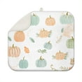 thumbnail image 1 of Fall Pumpkin Dish Drying Mat for Kitchen Autumn Maple Leaves Thanksgiving Day Microfiber Drying Mats Absorbent Reversible Dish Pad Medium Dish Draining Mat 16x18 inch, 1 of 7