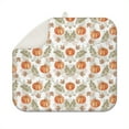 thumbnail image 1 of Fall Pumpkin Dish Drying Mat for Kitchen Autumn Maple Leaves Thanksgiving Day Microfiber Drying Mats Absorbent Reversible Dish Pad Medium Dish Draining Mat 16x18 inch, 1 of 7