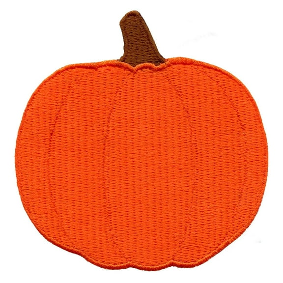 Fall Pumpkin Embroidered Iron On Patch