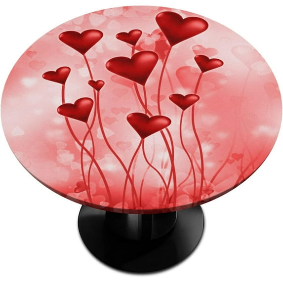 Fall Pumpkin Fitted Round Tablecloth Autumn Leaves Yellow Small Round Table Cover with Elastic Edge Wipeable Holiday Circle Table Cloths for Outdoor Party Patio Kitchen Decor Fit for 40"-44" Table