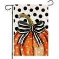 thumbnail image 1 of Fall Pumpkin Garden Flag 12x18 Inch Double Sided for Outside Polka Dot Small Burlap Autumn Holiday Yard Decoration Flag (White-NO.8), 1 of 6