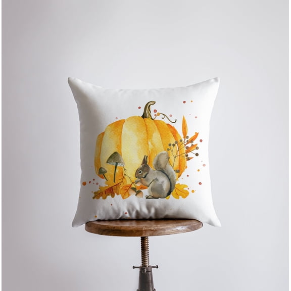 Fall Pumpkin Harvest Pillow Cover | Primitive Pumpkin Decor | Farmhouse Pillows | Country Decor | Fall Throw Pillows | Cute Throw Pillows