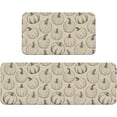 thumbnail image 1 of Fall Pumpkin Kitchen Mats Set of 2 Grey Gray Cream Autumn Harvest Thanksgiving Holiday Kitchen Rugs for Floor Home Decor Bathroom Laundry Room Doorway Decoration Absorbent Mats,17x29 and 17x47 Inch, 1 of 6