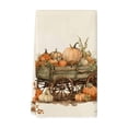 thumbnail image 1 of Fall Pumpkin Kitchen Towels, Blue and White Chinoiserie Autumn Pumpkin Dish Tea Towels for Kitchen, Fall Decorative Hand Towel - 16''X24'', 1 of 6