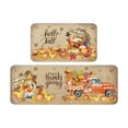 thumbnail image 1 of Fall Pumpkin Maple Leaf Floor Mat Set 15.7x23.6in & 15.7x47in 2-Piece Non-Slip Doormat for Halloween Thanksgiving Decor, 1 of 6