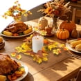 thumbnail image 1 of Fall Pumpkin & Maple Leaf Tabletop Candle Wreath, Halloween Harvest Festival Decorative Garland, Mini Desktop Centerpiece for Home Dining Table Thanksgiving Holiday Atmosphere Decoration, 1 of 6