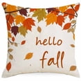 thumbnail image 1 of Fall Pumpkin Maple Leaf Throw Pillow Covers 18x18 Inch for Thanksgiving Indoor Outdoor Decor, 1 of 5