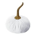 thumbnail image 1 of Fall Pumpkin Ornament, 5.9-inch Lifelike Premium Versatile Elegant Velvet Pumpkin, Velvet Fabric Pumpkin Tree Decor, Fall Home Harvest Party Decor, Table Centerpieces Autumn Decor,White, 1 of 2