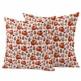 thumbnail image 1 of Fall Pumpkin Outdoor Waterproof Pillow Covers, Thanksgiving Orange Maple Leaves Country Decorative Square Throw Pillowcase Sofa Cushion Sham for Patio/Couch/Chair, 20"x20" 2 Pack, 1 of 8