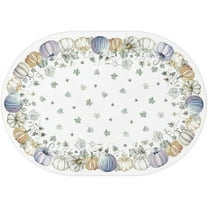 Fall Pumpkin Oval Tablecloth 60x84 Inch Waterproof Fall Thanksgiving Tablecloth Autumn Washable Table Cloth for Party Picnic Dinner Home Decor