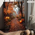 Autumn Rustic Maple Fall Pumpkin Path Maple Forest Rustic Autumn Landscape Wall Art ...