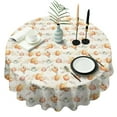 thumbnail image 1 of Fall Pumpkin Pattern Round Tablecloth 60" X 60",Wrinkle Wipeable Table Cloth for Kitchen Dining Room Picnic Patio Party, 1 of 6