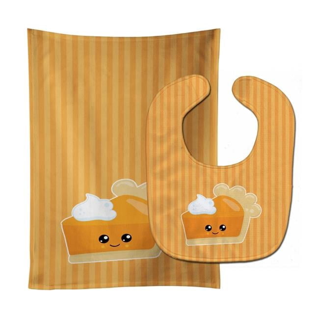 Fall Pumpkin Pie Baby Bib & Burp Cloth
