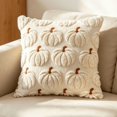 thumbnail image 1 of Fall Pumpkin Pillow Cover, Textured Pumpkin Decorative Cushion Cover, Farmhouse Autumn Pillowcase for Sofa Couch Home Decor, No Pillow Insert, 1 of 4