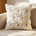 thumbnail image 1 of Fall Pumpkin Pillow Cover, Textured Pumpkin Decorative Cushion Cover, Farmhouse Autumn Pillowcase for Sofa Couch Home Decor, No Pillow Insert, 1 of 4