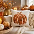 thumbnail image 1 of Fall Pumpkin Pillow Covers, Thanksgiving Decorative Pillow Case with Hidden Zipper Polyester Fabric, Autumn Harvest Home Decor for Sofa Couch Bed Bedroom, 17.7 x 17.7 Inch, 1 of 7