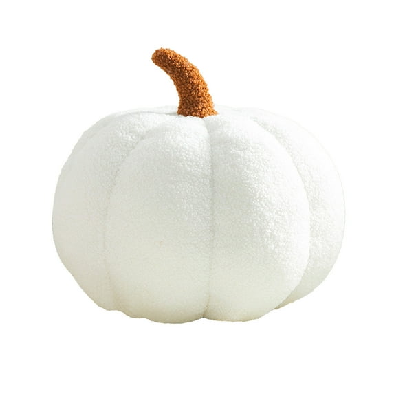Fall Pumpkin Pillows, Halloween Decoration Plush Throw Pillows Soft Fleece Sherpa Cute 3D Shaped Cushion for Sofa Couch Bedroom Autumn Thanksgiving