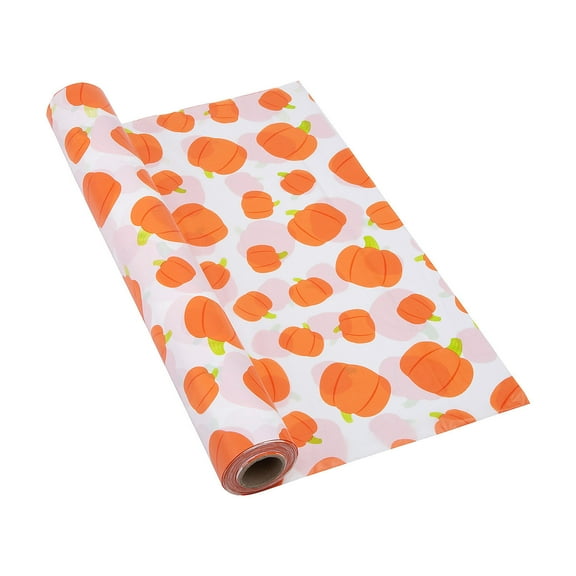 Fall Pumpkin Plastic Tablecloth Roll