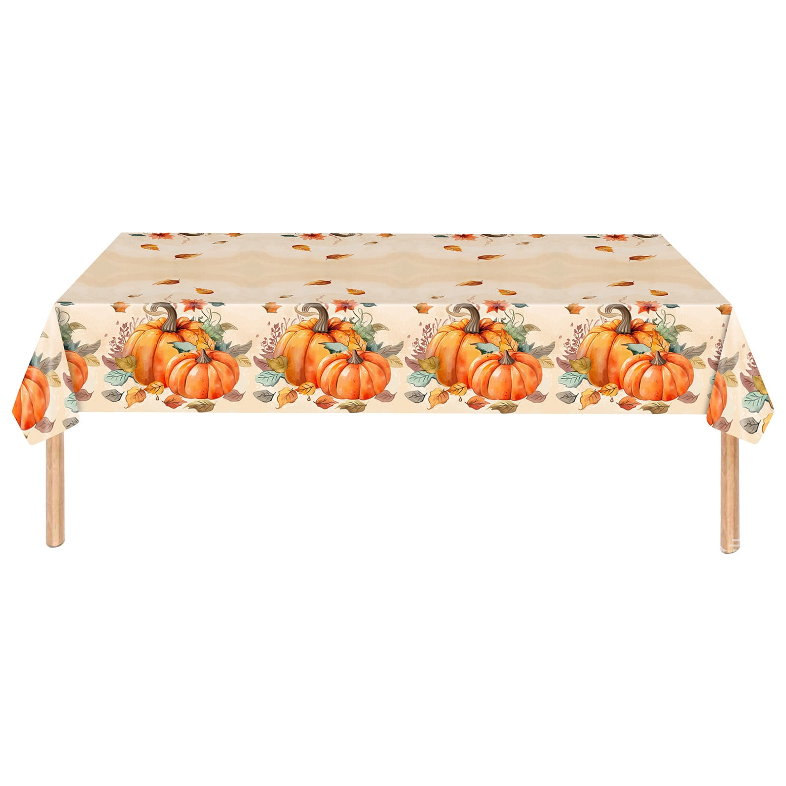 Fall Pumpkin Plastic Tablecloth Thanksgiving Party Tablecloths Maple ...