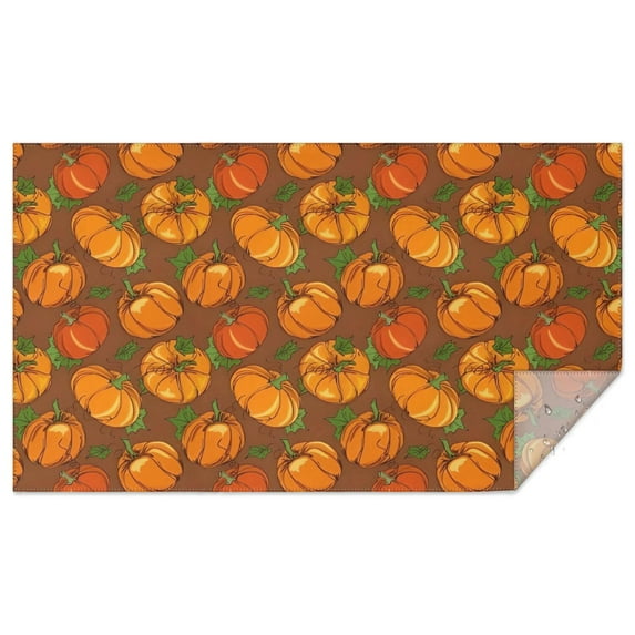 Fall Pumpkin Rectangle Tablecloth 60"x102",Waterproof Polyester Rectangle Table Cloth, Wipeable Spillproof Polyester Tablecloth for Dining, Camping, Indoor and Outdoor
