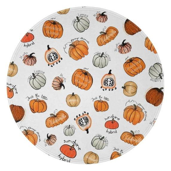 Fall Pumpkin Round Blanket,Comfortable Soft Flannel Throw Blanket,All Season,Warm Lightweight Blankets for Sofa Bed Couch Living Room Chair 60"x60"