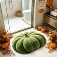 thumbnail image 1 of Fall Pumpkin Shaped Bath Mat,Fluffy Absorbent Diatomaceous Earth Doormat,Thanksgiving Non Slip Stain Resistant Rug for Bathroom Bedroom Entryway Harvest Home Decor,15.74x23.62", 1 of 6