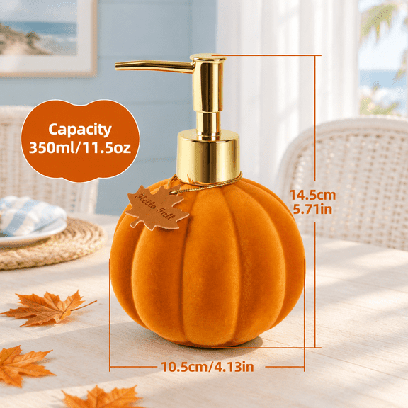 Fall Pumpkin Soap & Lotion Dispenser for Bathroom and Kitchen