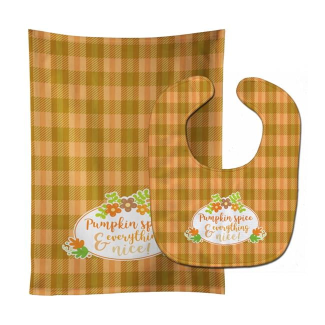 Fall Pumpkin Spice & Everything Baby Bib & Burp Cloth