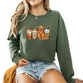 thumbnail image 1 of Fall Pumpkin Spice Latte Sweatshirt Women Long Sleeve Fashion Graphic Shirts Cozy Weather Dog Lover Pullover, 1 of 4