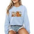 thumbnail image 1 of Fall Pumpkin Spice Latte Sweatshirt Women Long Sleeve Fashion Graphic Shirts Cozy Weather Dog Lover Pullover, 1 of 4