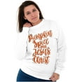 thumbnail image 1 of Fall Pumpkin Spice and Jesus Christ Women Crewneck Sweatshirt Brisco Brands M, 1 of 6