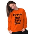thumbnail image 1 of Fall Pumpkin Spice and Jesus Christ Women Crewneck Sweatshirt Brisco Brands S, 1 of 6