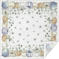 Fall Pumpkin Square Tablecloth 60x60 Inch Waterproof Fall Thanksgiving Tablecloth Autumn Washable Table Cloth for Party Picnic Dinner Home Decor