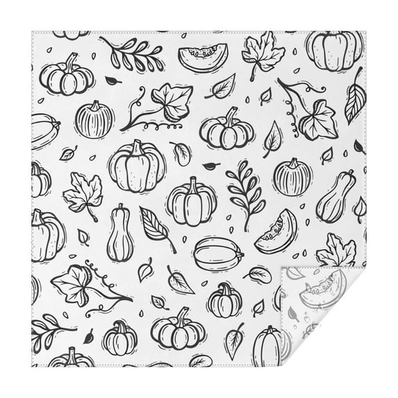 Fall Pumpkin Square Tablecloth,Waterproof Square Table Cover,Wipeable Spillproof Washable Table Cover for Home Kitchen Party Decor 60"x60"(152x152cm)